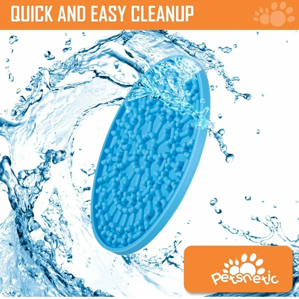 Dog Lick Mat + Dog Brush Set,